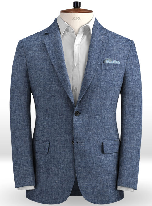 Solbiati Cadel Blue Linen Suit - Click Image to Close