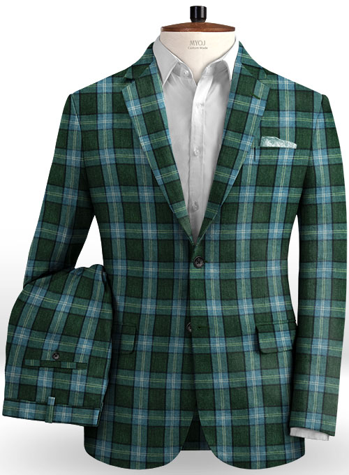 Solbiati Green Glen Linen Suit