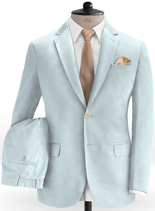 Stretch Summer Weight Spring Blue Chino Suit