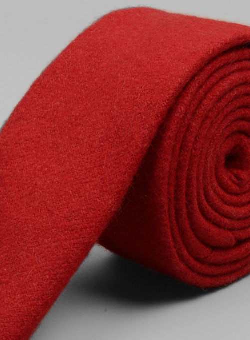 Tweed Tie - Vintage Plain Red - Click Image to Close