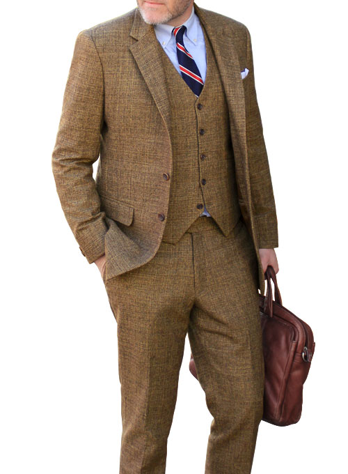 Vintage Glasgow Brown Tweed Suit