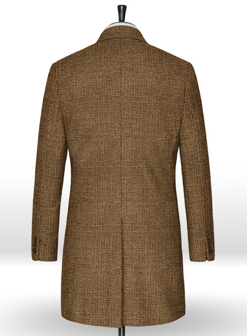 Vintage Glasgow Brown Tweed Overcoat