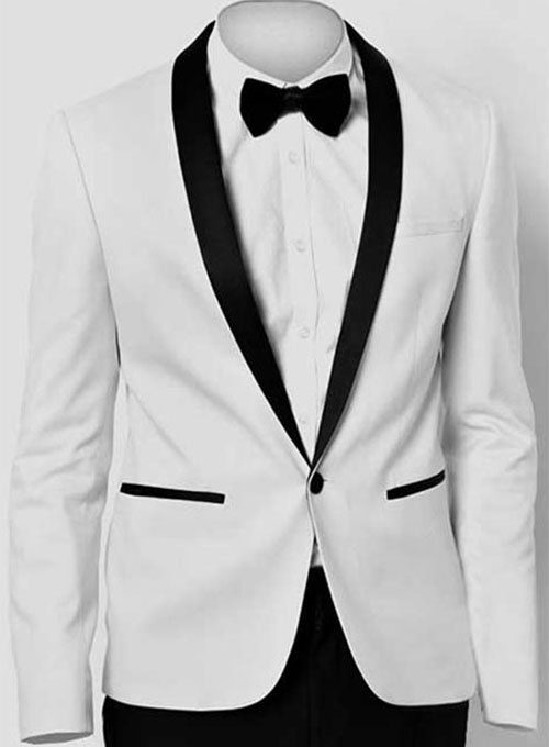 White Tuxedo Jacket - Express Delivery