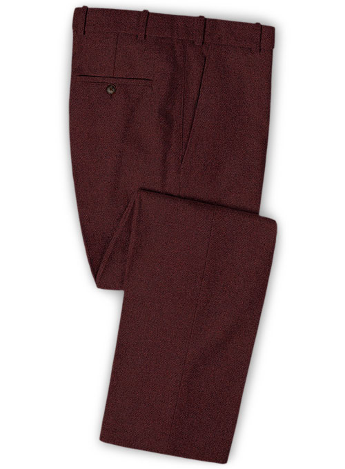 Wine Heavy Tweed Suit - Click Image to Close