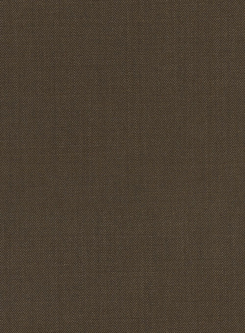 Worsted Dark Brown Wool Suit