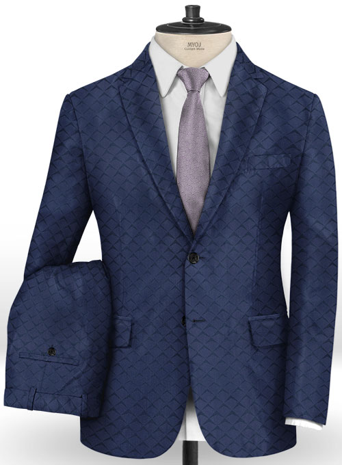 Ziata Blue Wool Suit