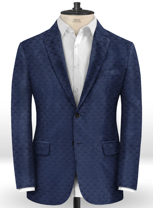 Ziata Blue Wool Suit - Click Image to Close