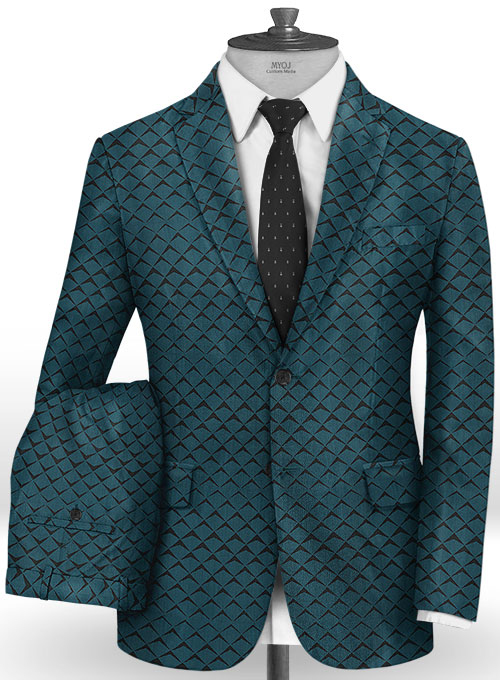 Ziata Teal Wool Suit