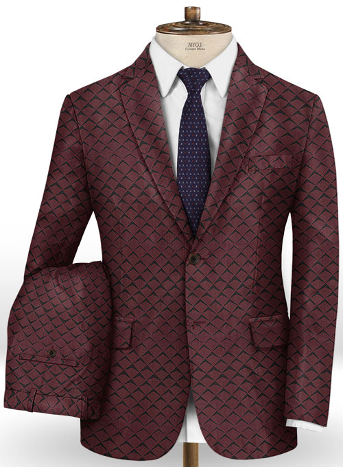 Ziata Wine Wool Suit